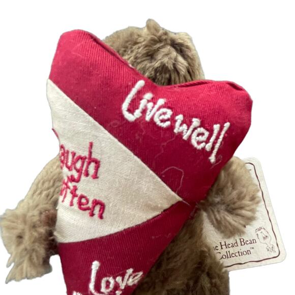The Head Bean Collection Boyd’s Brown Bear Live Well Laugh Often Love Much - Picture 2 of 7
